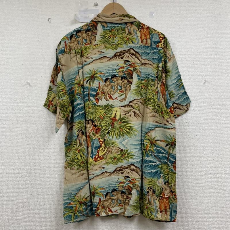 サンサーフ SUN SURF シャツ、ブラウス 半袖 FESTIVAL PALI 実名復刻版 M32542 アロハシャツ L 緑 / グリーン / green メンズ USED 古着 中古 50155905