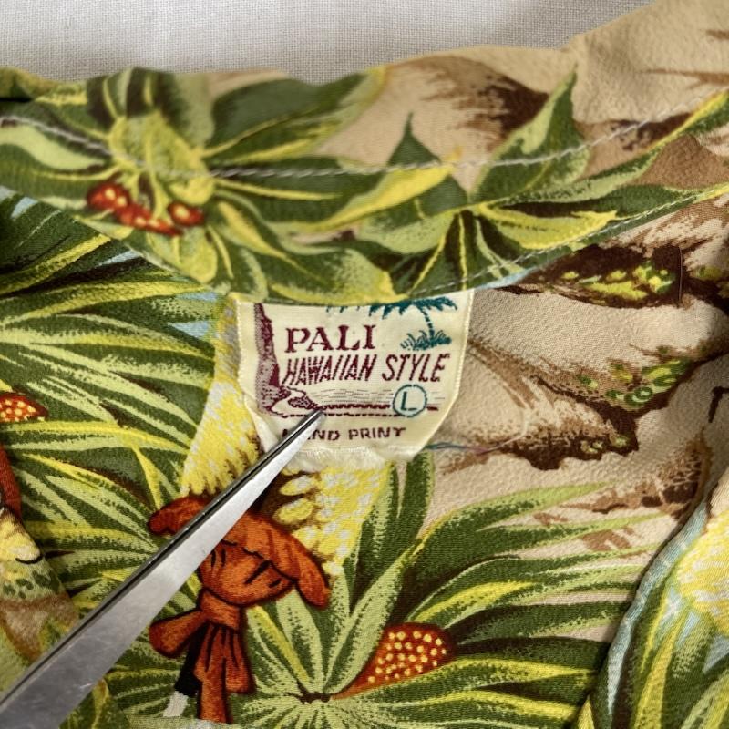 サンサーフ SUN SURF シャツ、ブラウス 半袖 FESTIVAL PALI 実名復刻版 M32542 アロハシャツ L 緑 / グリーン / green メンズ USED 古着 中古 50155905