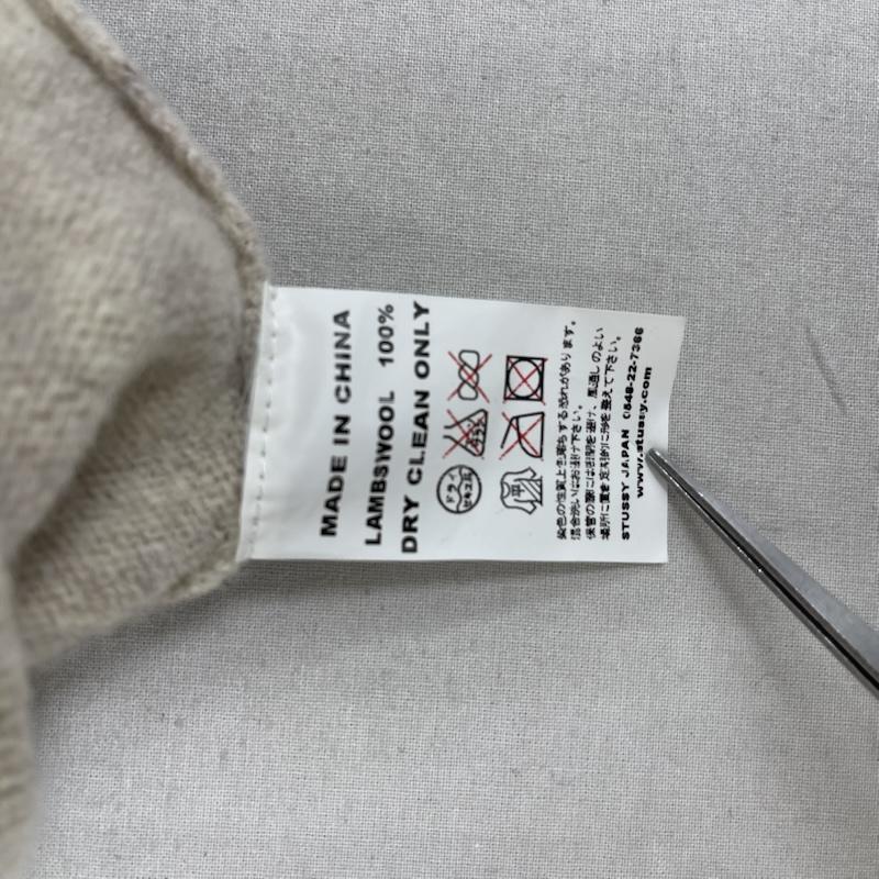 ステューシー STUSSY ニット、セーター 長袖 GIRLS Vネック マルチ カラー ボタン ラムウール ニット M ベージュ / ベージュ / beige レディース USED 古着 中古 50155906