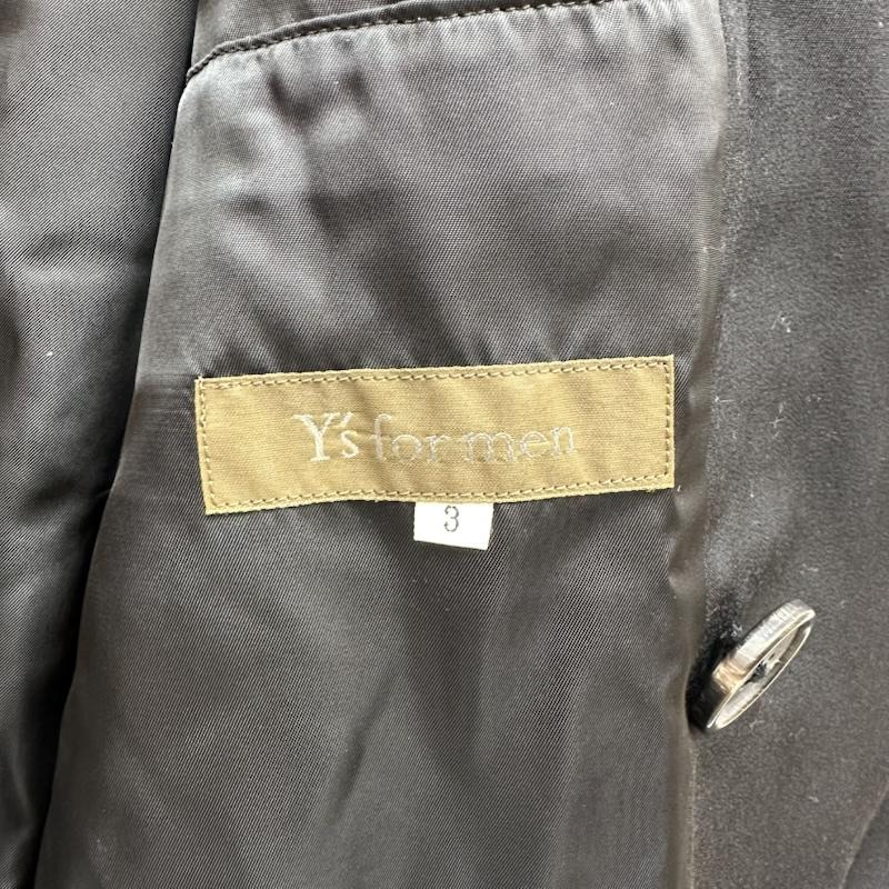 ワイズフォーメン Y s for men コート コート一般 WOOL GABARDINE JACKET レザー ネック コート ML-C04-100 3 黒 / ブラック / black メンズ USED 古着 中古 50155907