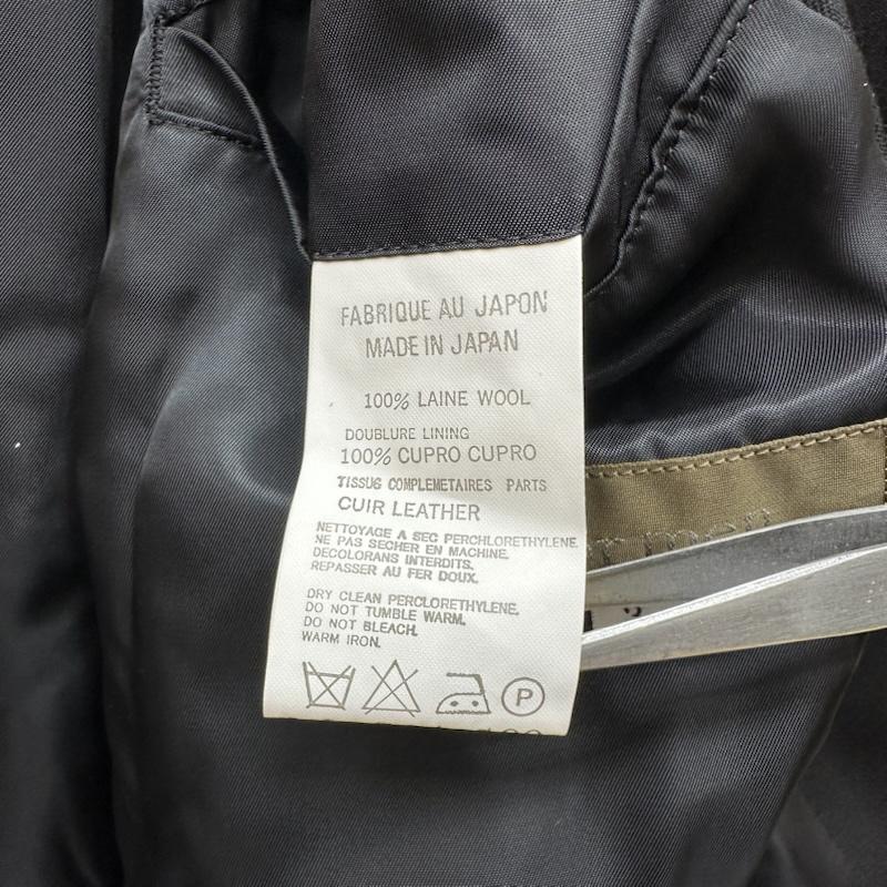 ワイズフォーメン Y s for men コート コート一般 WOOL GABARDINE JACKET レザー ネック コート ML-C04-100 3 黒 / ブラック / black メンズ USED 古着 中古 50155907