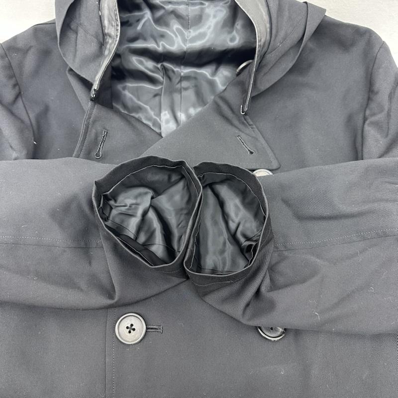 ワイズフォーメン Y s for men コート コート一般 WOOL GABARDINE JACKET レザー ネック コート ML-C04-100 3 黒 / ブラック / black メンズ USED 古着 中古 50155907