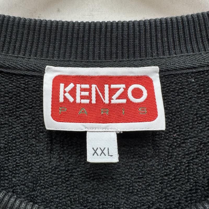 ケンゾー KENZO トレーナー 長袖 TIGER VARSITY REGULAR SWEATSHI 虎 ロゴ 刺繍 スウェット FD65SW0494MF XXL 黒 / ブラック / black メンズ USED 古着 中古 50155916