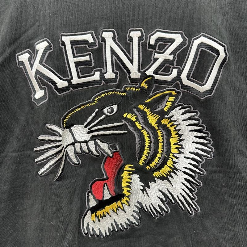 ケンゾー KENZO トレーナー 長袖 TIGER VARSITY REGULAR SWEATSHI 虎 ロゴ 刺繍 スウェット FD65SW0494MF XXL 黒 / ブラック / black メンズ USED 古着 中古 50155916