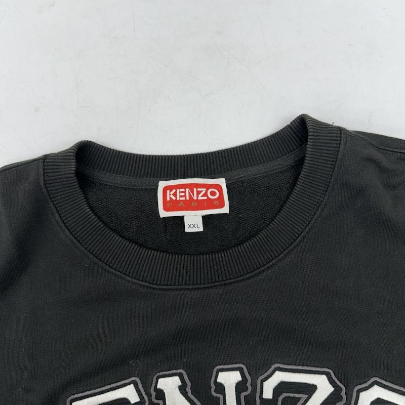 ケンゾー KENZO トレーナー 長袖 TIGER VARSITY REGULAR SWEATSHI 虎 ロゴ 刺繍 スウェット FD65SW0494MF XXL 黒 / ブラック / black メンズ USED 古着 中古 50155916