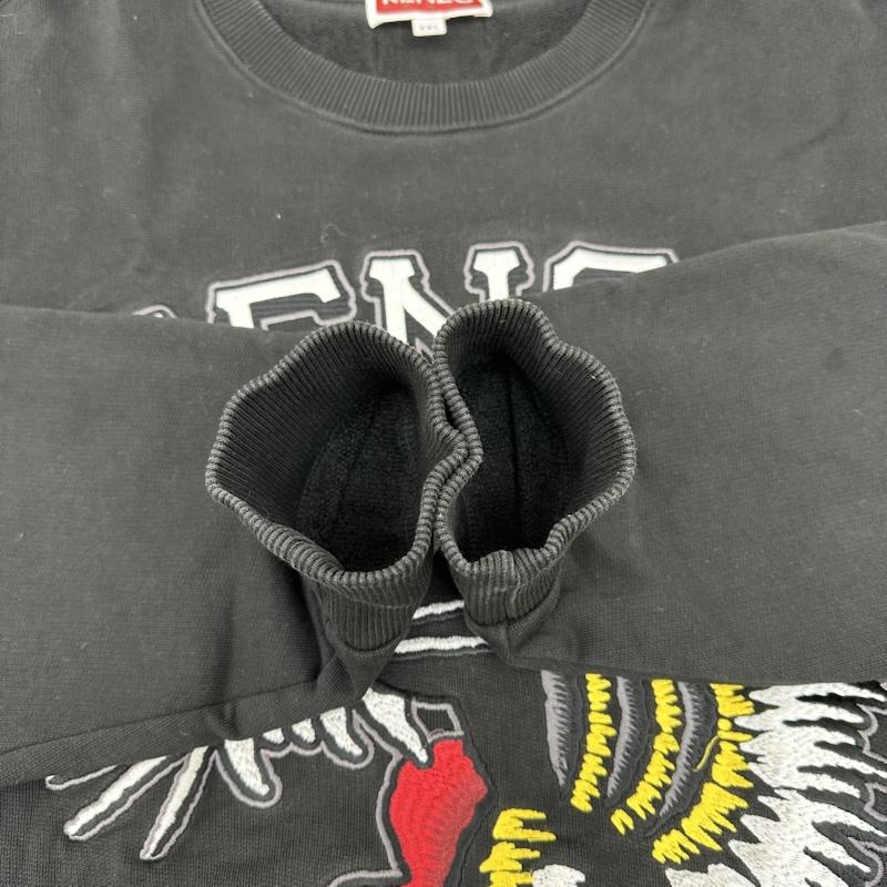ケンゾー KENZO トレーナー 長袖 TIGER VARSITY REGULAR SWEATSHI 虎 ロゴ 刺繍 スウェット FD65SW0494MF XXL 黒 / ブラック / black メンズ USED 古着 中古 50155916
