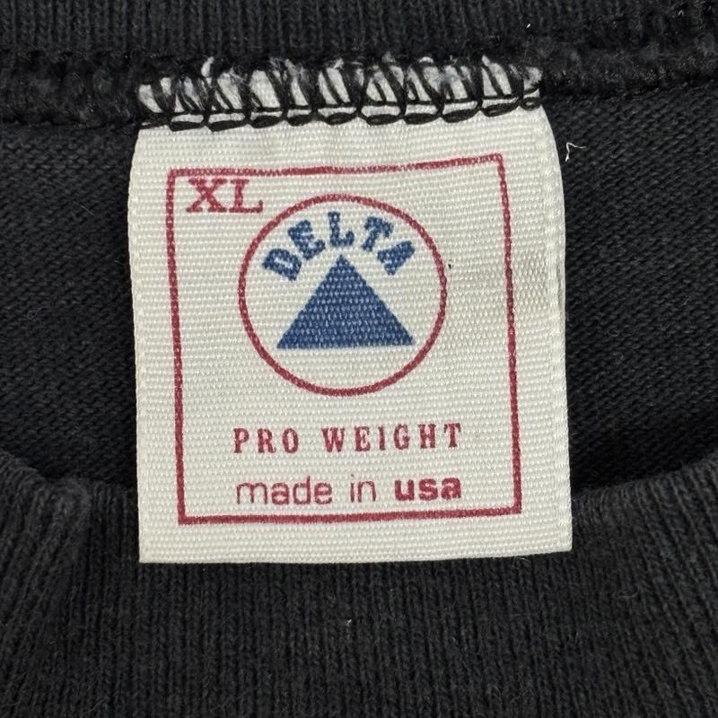 古着 USED Tシャツ 半袖 DELTA デルタ 90年代 ビンテージ USA製 ROCK HARD RKHD 刺繍 Tシャツ 90s VINTAGE XL 黒 / ブラック / black メンズ USED 古着 中古 50155926