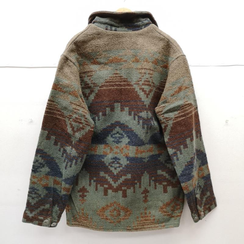 ウールリッチ WOOLRICH ジャケット、上着 ジャンパー、ブルゾン ネイティブ柄 ウール ハンティング ジャケット S 茶 / ブラウン / brown X 緑 / グリーン / green メンズ USED 古着 中古 50155929