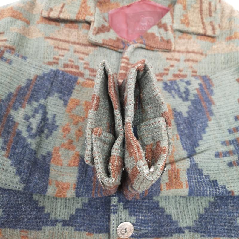 ウールリッチ WOOLRICH ジャケット、上着 ジャンパー、ブルゾン ネイティブ柄 ウール ハンティング ジャケット S 茶 / ブラウン / brown X 緑 / グリーン / green メンズ USED 古着 中古 50155929