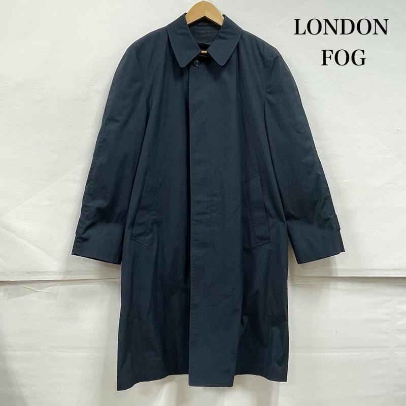 ロンドンフォグ LONDONFOG コート コート一般 ステンカラーコート 無地 ロング ヴィンテージ ライナー付き M 無地 紺 / ネイビー / navy X 黒 / ブラック / black メンズ USED 古着 中古 50155940