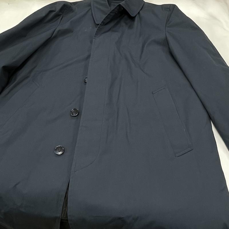 ロンドンフォグ LONDONFOG コート コート一般 ステンカラーコート 無地 ロング ヴィンテージ ライナー付き M 無地 紺 / ネイビー / navy X 黒 / ブラック / black メンズ USED 古着 中古 50155940