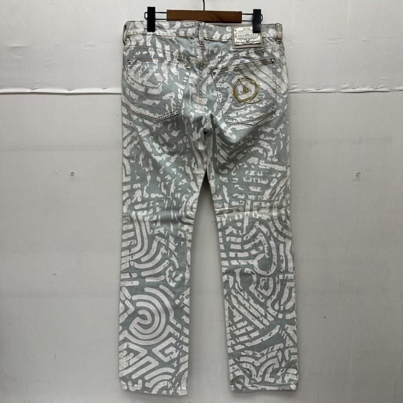 アレキサンダーマックイーン ALEXANDERMCQUEEN パンツ デニム、ジーンズ MCQ ペンキ プリント ボタンフライ デニム パンツ SPQN-YM-8215 - 青 / ブルー / blue X 白 / ホワイト / white メンズ USED 古着 中古 50155945