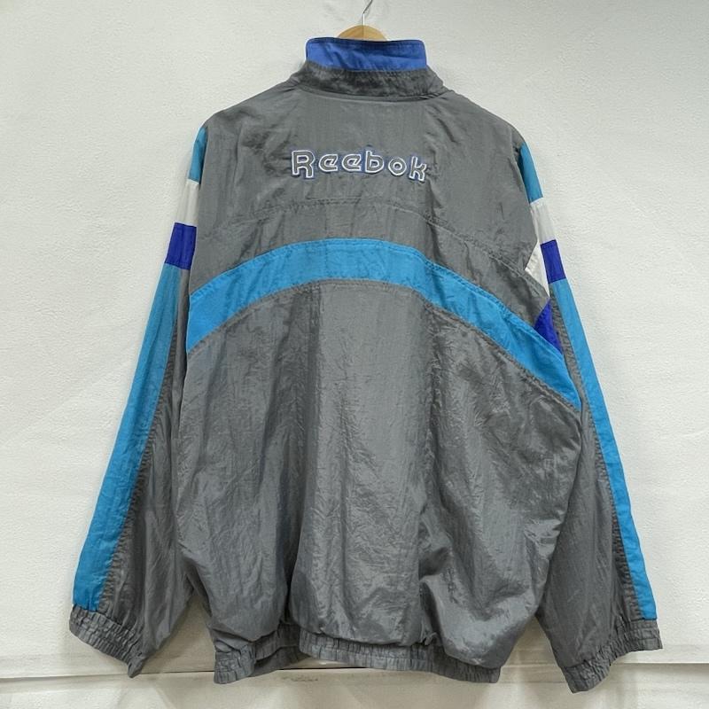 リーボック Reebok ジャケット、上着 ジャンパー、ブルゾン ナイロンジャケット ジップアップ フルジップ ヴィンテージ ロゴ 刺繍 - ロゴ、文字 X 刺繍 灰 / グレー / gray X 水色 / ライトブルー / X 青 / ブルー / blue X 白 / ホワイト / white メンズ USED 古着 中古 50155950