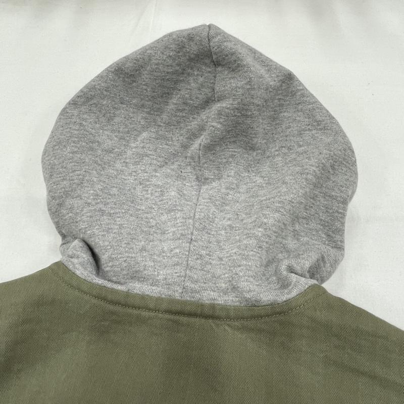 ユニフォームエクスペリメント uniform experiment シャツ、ブラウス 長袖 ミリタリー フーデッド 長袖 シャツ ワッペン パッチ ロゴ 刺繍 フード ジャケット 2 ロゴ、文字 X 刺繍 カーキ / カーキ / khaki X 黒 / ブラック / black X 灰 / グレー / gray メンズ USED 古着 中古 50155952