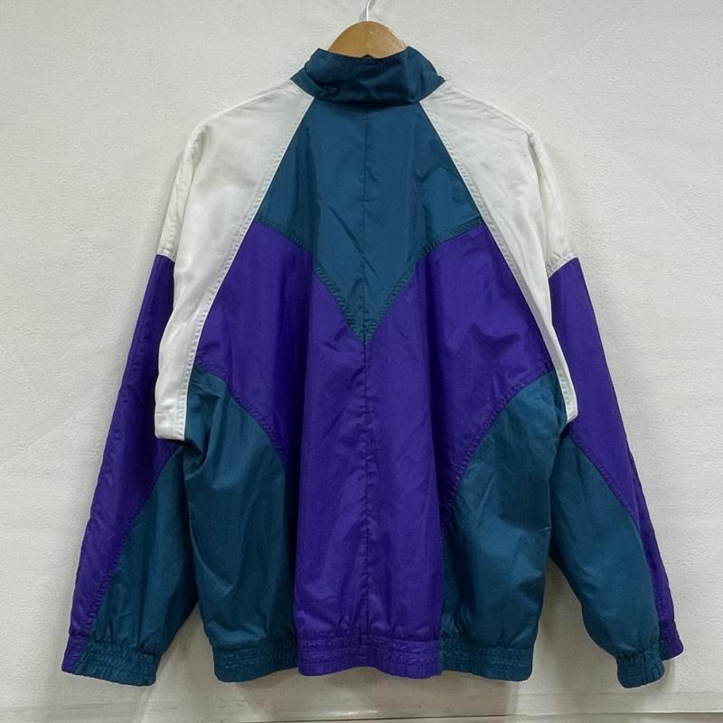 ナイキ NIKE ジャケット、上着 ジャンパー、ブルゾン 90 s ナイロン ジャケット フルジップ ロゴ 刺繍 ヴィンテージ M ワンポイント X ロゴ、文字 X 刺繍 紫 / パープル / purple X 緑 / グリーン / green X 白 / ホワイト / white メンズ USED 古着 中古 50155956