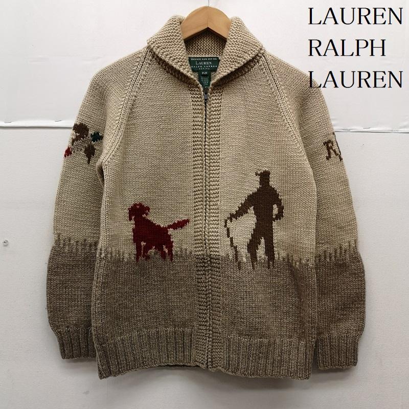 ローレンラルフローレン LAUREN RALPH LAUREN ジャケット、上着 ジャンパー、ブルゾン 90s ハンティング ハンドニット カウチン セーター ベージュ / ベージュ / beige レディース USED 古着 中古 50155962