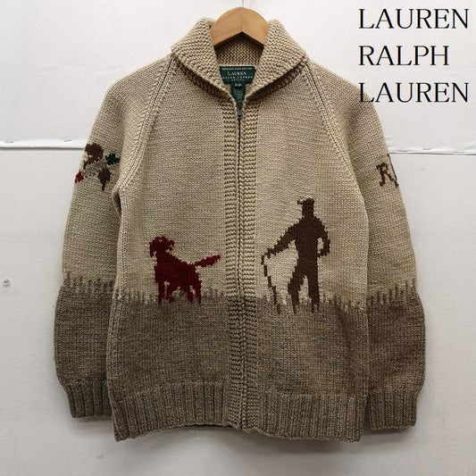ローレンラルフローレン LAUREN RALPH LAUREN ジャケット、上着 ジャンパー、ブルゾン 90s ハンティング ハンドニット カウチン セーター ベージュ / ベージュ / beige レディース USED 古着 中古 50155962