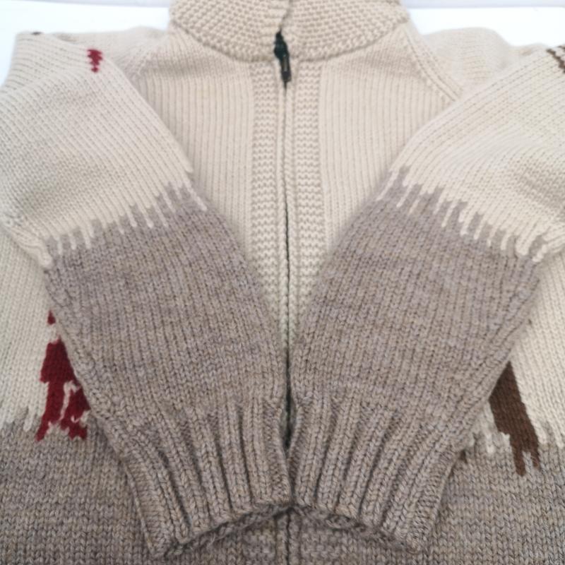 ローレンラルフローレン LAUREN RALPH LAUREN ジャケット、上着 ジャンパー、ブルゾン 90s ハンティング ハンドニット カウチン セーター ベージュ / ベージュ / beige レディース USED 古着 中古 50155962