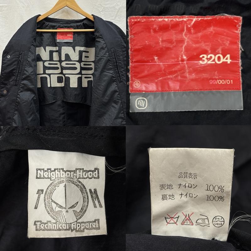 ネイバーフッド NEIGHBORHOOD コート コート一般 1999年 NiNa NOODLE TOUR ロゴ プリント ナイロン コート ジャケット 90年代 ビンテージ - 黒 / ブラック / black メンズ USED 古着 中古 50155969
