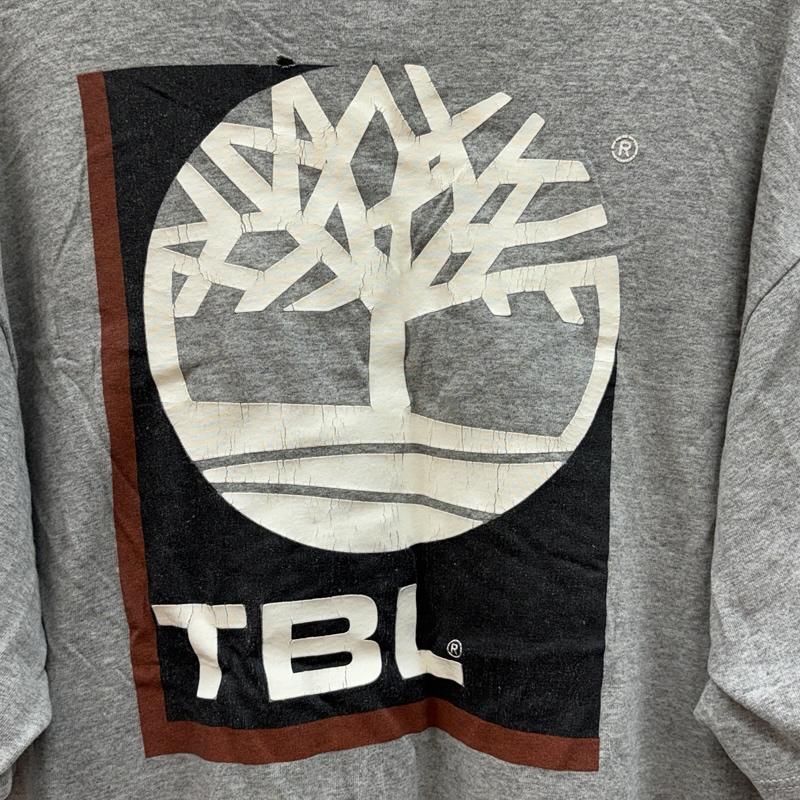 ティンバーランド Timberland Tシャツ 半袖 90年代 ビンテージ ロゴ プリント 霜降り 半袖 Tシャツ 90s VINTAGE L 灰 / グレー / gray メンズ USED 古着 中古 50155974