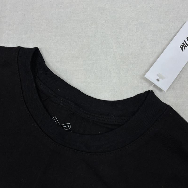 パレス PALACE Tシャツ 半袖 Line Stripe ライン ストライプ ロゴ クルーネック 半袖 Tシャツ M 黒 / ブラック / black メンズ USED 古着 中古 50155976