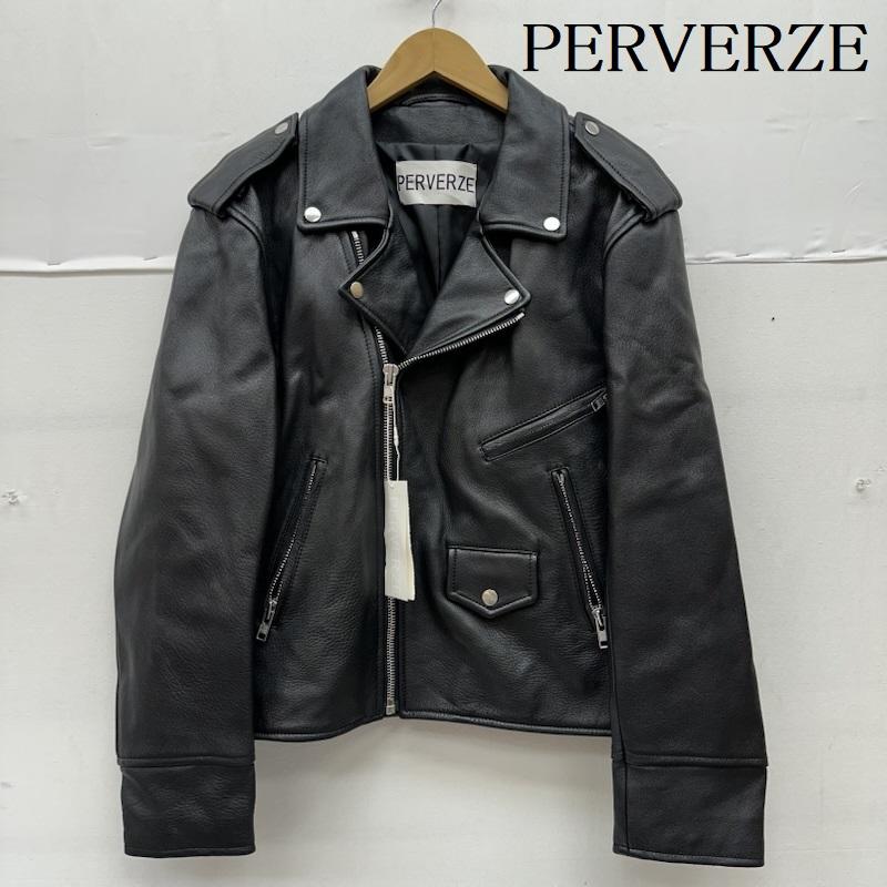 パーバーズ PERVERZE ジャケット、上着 ライダース バック プリント ダブル ライダース 011603010409 FREE 黒 / ブラック / black メンズ USED 古着 中古 50155982