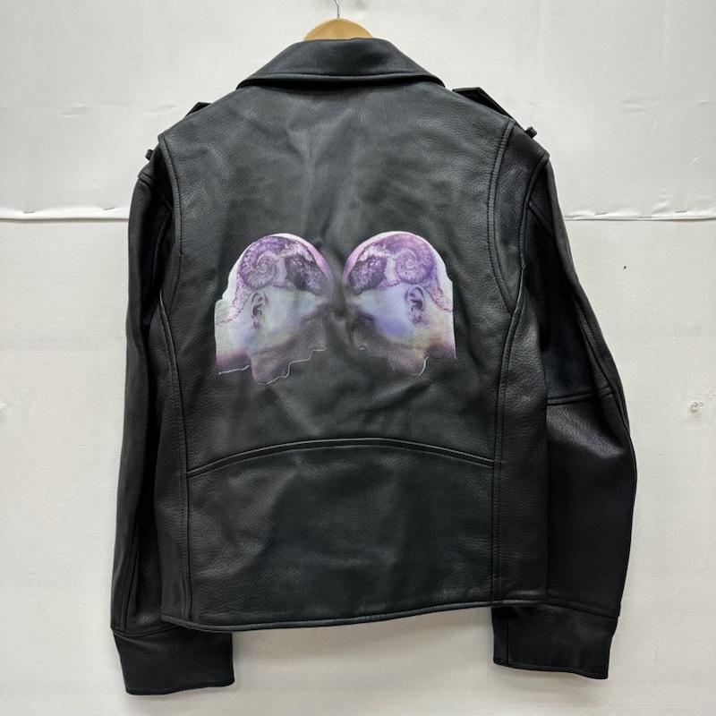 パーバーズ PERVERZE ジャケット、上着 ライダース バック プリント ダブル ライダース 011603010409 FREE 黒 / ブラック / black メンズ USED 古着 中古 50155982