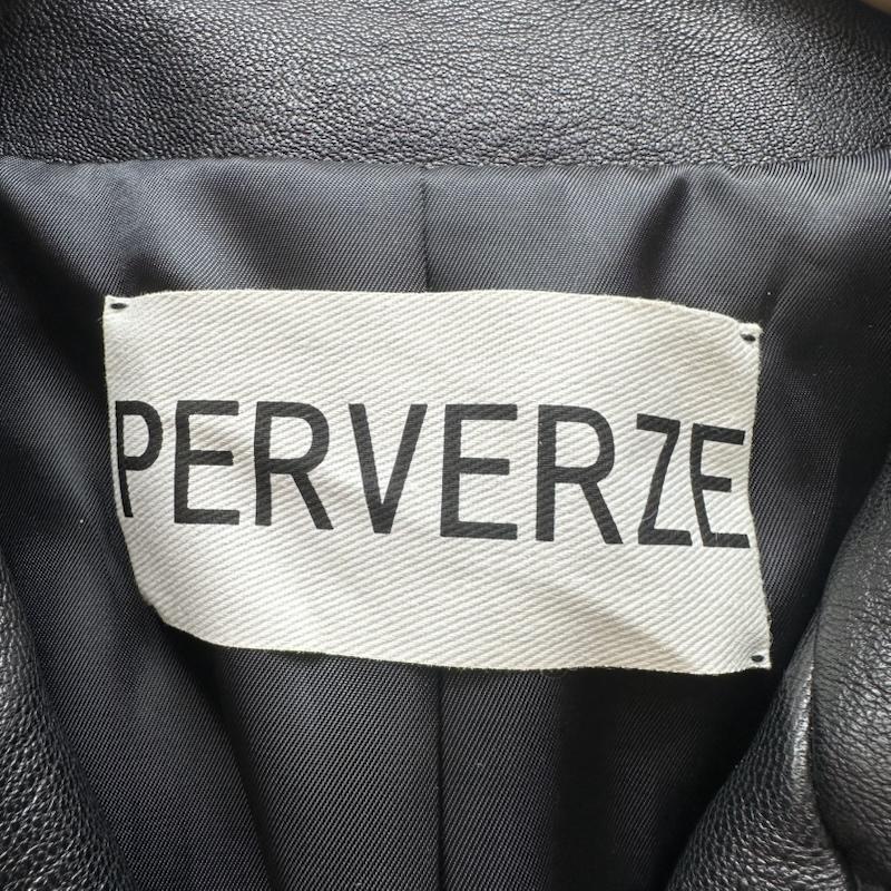 パーバーズ PERVERZE ジャケット、上着 ライダース バック プリント ダブル ライダース 011603010409 FREE 黒 / ブラック / black メンズ USED 古着 中古 50155982