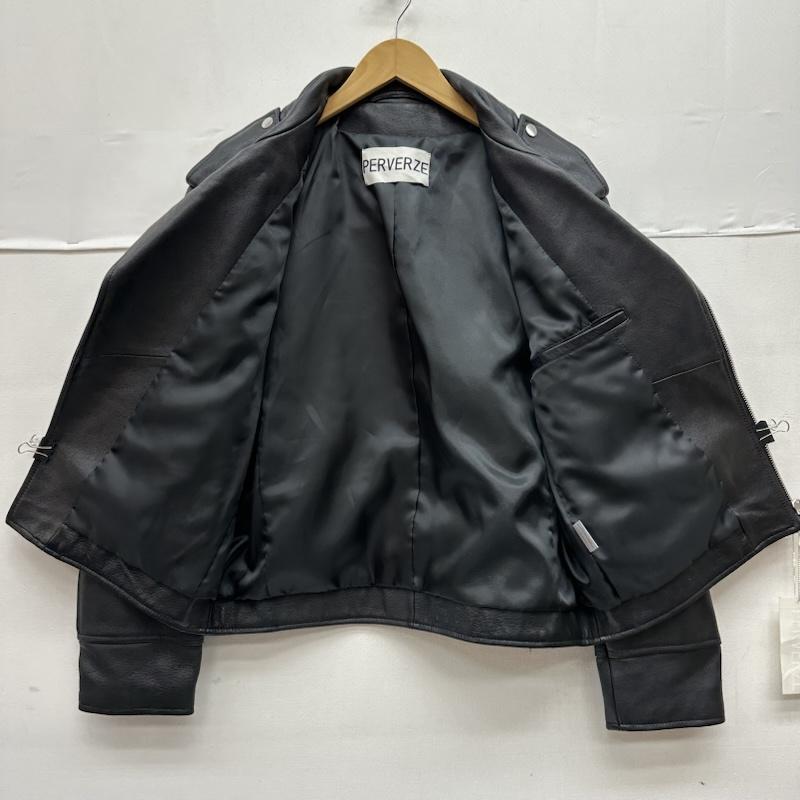 パーバーズ PERVERZE ジャケット、上着 ライダース バック プリント ダブル ライダース 011603010409 FREE 黒 / ブラック / black メンズ USED 古着 中古 50155982