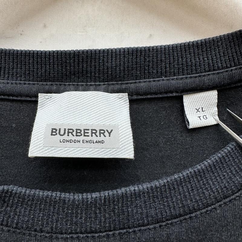 バーバリー BURBERRY Tシャツ 半袖 ロゴ プリント クルーネック Tシャツ 8055307 XL 黒 / ブラック / black メンズ USED 古着 中古 50155985