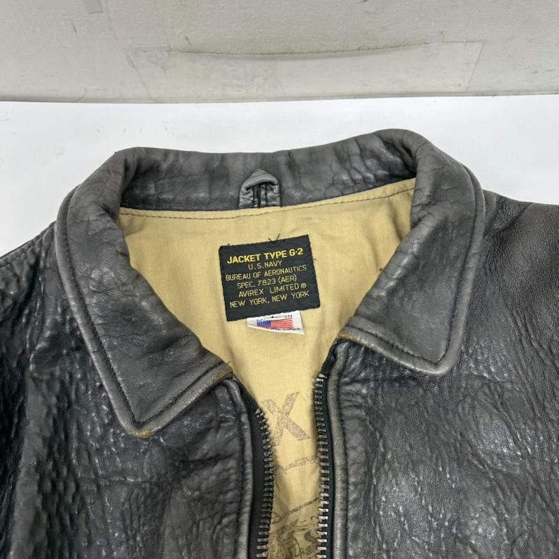 アヴィレックス AVIREX ジャケット、上着 レザージャケット 80s 90s G-2 フライト レザー ジャケット L 黒 / ブラック / black メンズ USED 古着 中古 50155989