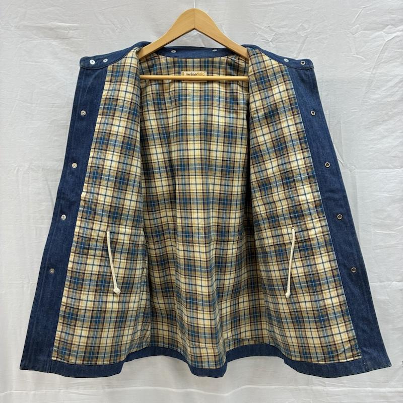 ラングラー Wrangler ジャケット、上着 ジャンパー、ブルゾン sedgefield 70s 80s チェック ライナー デニム ジャケット フーデッド カバーオール パーカー M チェック X ワンポイント X ロゴ、文字 インディゴ / インディゴ / Indigo メンズ USED 古着 中古 50155994