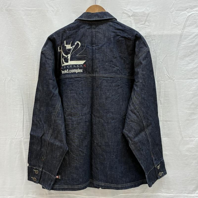エコーアンリミテッド ECKOUNLTD ジャケット、上着 ジャンパー、ブルゾン 90s 00s ジップアップ デニムジャケット ビッグサイズ オールド アーカイブ XL ロゴ、文字 インディゴ / インディゴ / Indigo メンズ USED 古着 中古 50156000