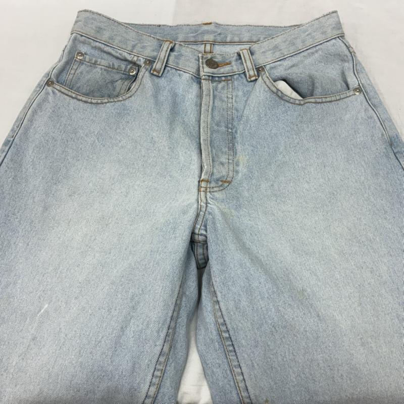 ラルフローレン RALPHLAUREN パンツ デニム、ジーンズ POLO COUNTRY ポロカントリー 80s 90s ボタンフライ テーパード デニムパンツ 29インチ ワンポイント X ロゴ、文字 水色 / ライトブルー / メンズ USED 古着 中古 50156015