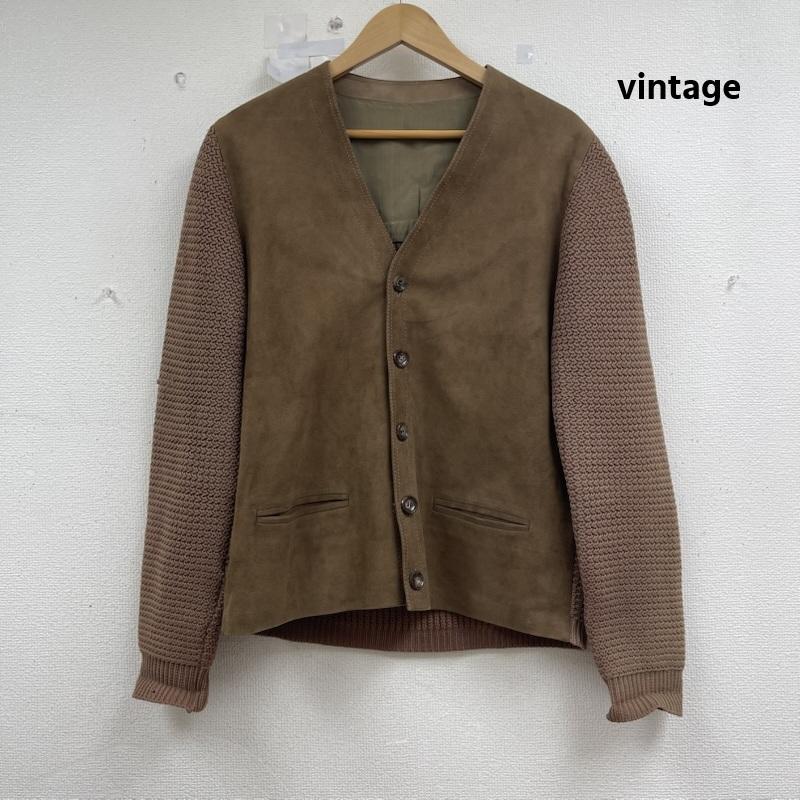 古着 USED ジャケット、上着 ジャケット、ブレザー ヴィンテージ スエード 切り替え カーディガン ジャケット 茶 / ブラウン / brown メンズ USED 古着 中古 50156019