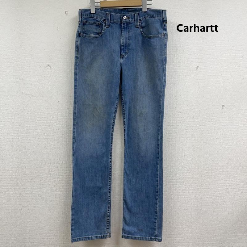 カーハート Carhartt パンツ デニム、ジーンズ リラックス フィット デニム パンツ ジーンズ 102804 964 32インチ インディゴ / インディゴ / Indigo メンズ USED 古着 中古 50156039