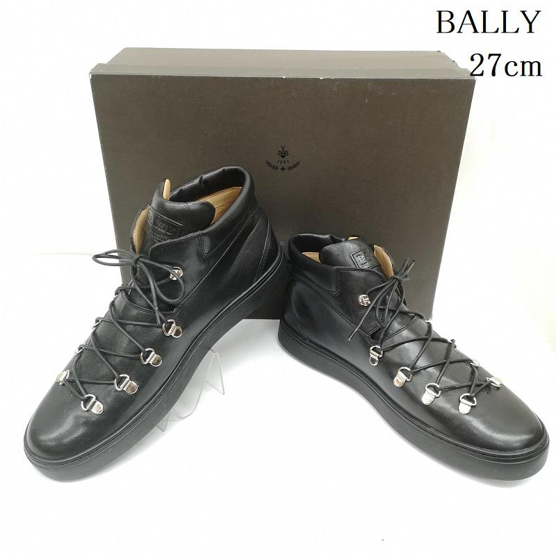 バリー BALLY ブーツ 一般 Charls レザー トレッキング ブーツ 27.0cm 黒 / ブラック / black メンズ USED 古着 中古 50156047