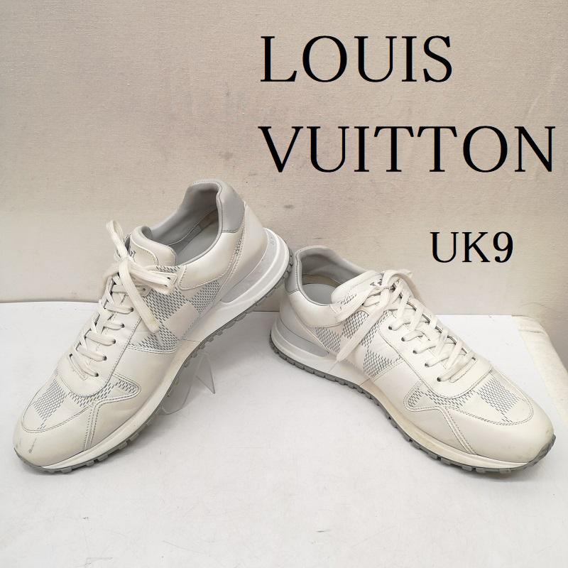 ルイヴィトン LOUIS VUITTON スニーカー スニーカー ダミエ エンボス ランアウェイ ライン スニーカー 1ACW26 UK：9 白 / ホワイト / white メンズ USED 古着 中古 50156049