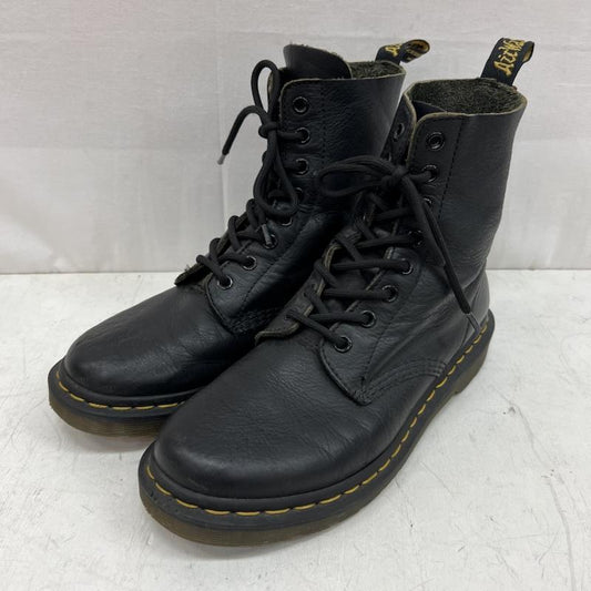 ドクターマーチン Dr.Martens ブーツ 一般 PASCAL 8ホール レザー レースアップブーツ UK：6 黒 / ブラック / black レディース USED 古着 中古 50156066