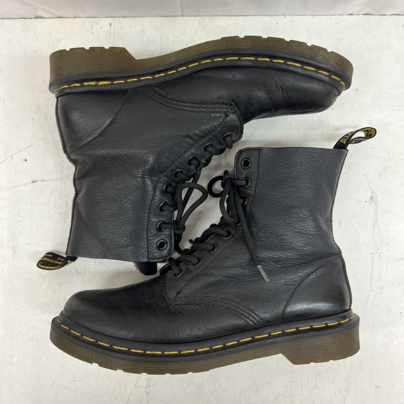 ドクターマーチン Dr.Martens ブーツ 一般 PASCAL 8ホール レザー レースアップブーツ UK：6 黒 / ブラック / black レディース USED 古着 中古 50156066