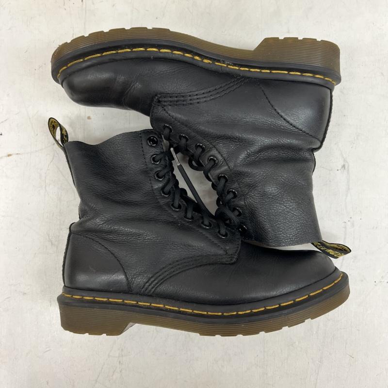 ドクターマーチン Dr.Martens ブーツ 一般 PASCAL 8ホール レザー レースアップブーツ UK：4 黒 / ブラック / black レディース USED 古着 中古 50156068