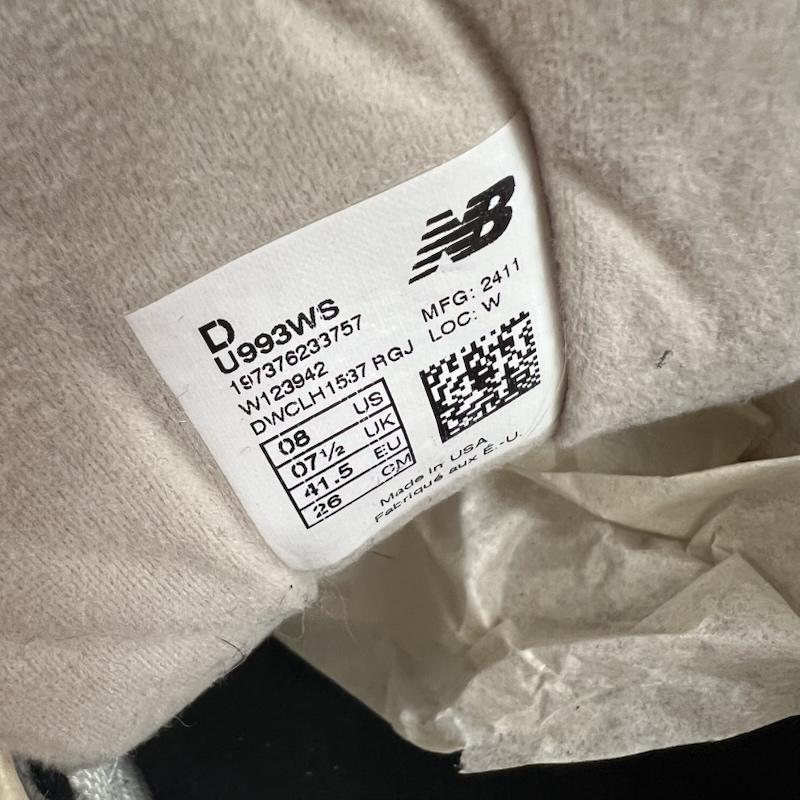 ニューバランス New Balance スニーカー スニーカー U993WS 993 Sea Salt シーソルト MADE IN USA 26.0cm メンズ USED 古着 中古 50156086