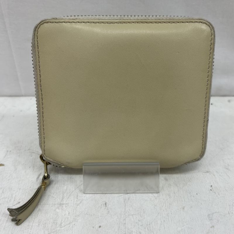 コムデギャルソン COMME des GARCONS 財布 二つ折り 二つ折り財布 小銭入れ付き SA2100 CLASSIC LEATHER - オフホワイト / オフホワイト / メンズ USED 古着 中古 50156091