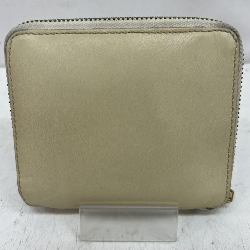 コムデギャルソン COMME des GARCONS 財布 二つ折り 二つ折り財布 小銭入れ付き SA2100 CLASSIC LEATHER - オフホワイト / オフホワイト / メンズ USED 古着 中古 50156091