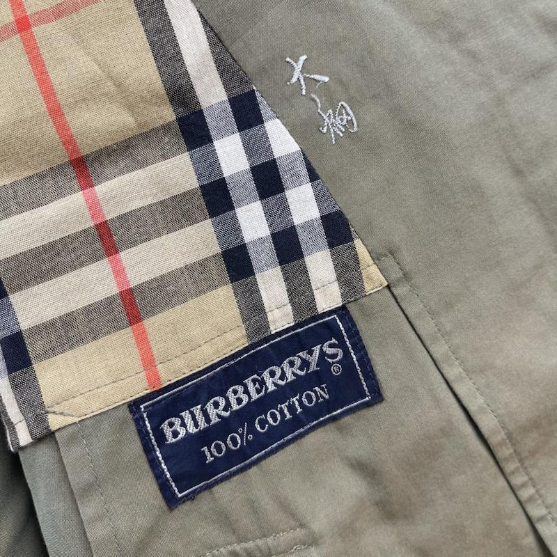 バーバリーズ BURBERRYS コート トレンチコート イングランド製 ノバチェック トレンチコート カーキ / カーキ / khaki メンズ USED 古着 中古 50156095