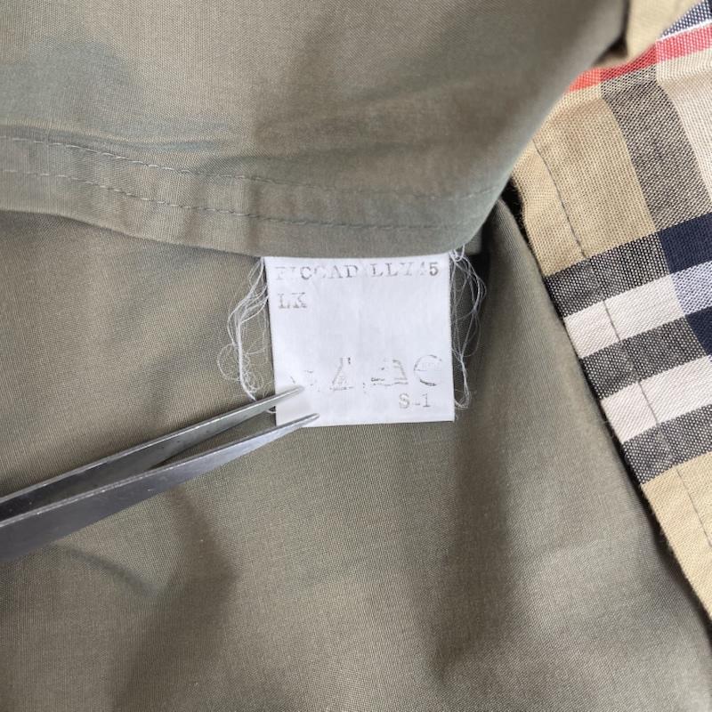バーバリーズ BURBERRYS コート トレンチコート イングランド製 ノバチェック トレンチコート カーキ / カーキ / khaki メンズ USED 古着 中古 50156095