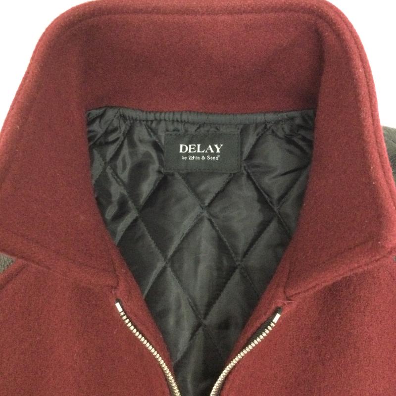 ディレイバイウィンアンドサンズ DELAYBYWIN&SONS ジャケット、上着 ジャンパー、ブルゾン ディレイ バイ ウィンアンドサンズ DELAY by Win＆Sons レザー ライダース スタジャン Halford Varsity　DW12-JK-004 2 無地 えんじ / ワインレッド / dark red X 黒 / ブラック / black メンズ USED 古着 中古 50156113