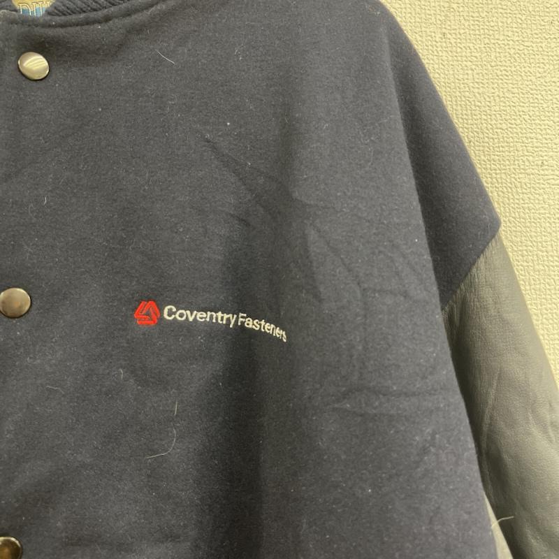 古着 USED ジャケット、上着 ジャンパー、ブルゾン PODIUM Coventry Fasteners 企業 ロゴ スタジアム ジャンパー 紺 / ネイビー / navy メンズ USED 古着 中古 50156116
