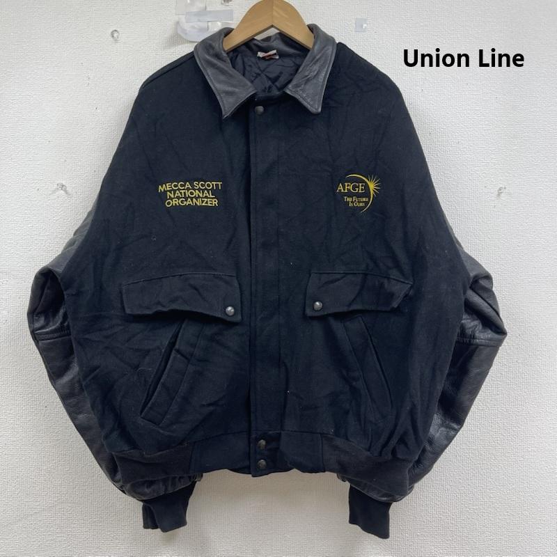 古着 USED ジャケット、上着 ジャンパー、ブルゾン Union Line AFGE 労働組合 ロゴ 刺繍 スタジャン L 黒 / ブラック / black メンズ USED 古着 中古 50156117