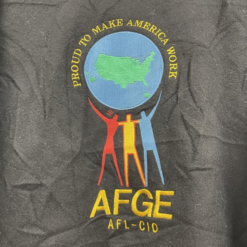 古着 USED ジャケット、上着 ジャンパー、ブルゾン Union Line AFGE 労働組合 ロゴ 刺繍 スタジャン L 黒 / ブラック / black メンズ USED 古着 中古 50156117